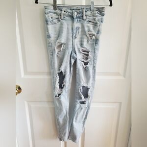 Distressed Light Blue Women's Jeggings. Size 2. #TB